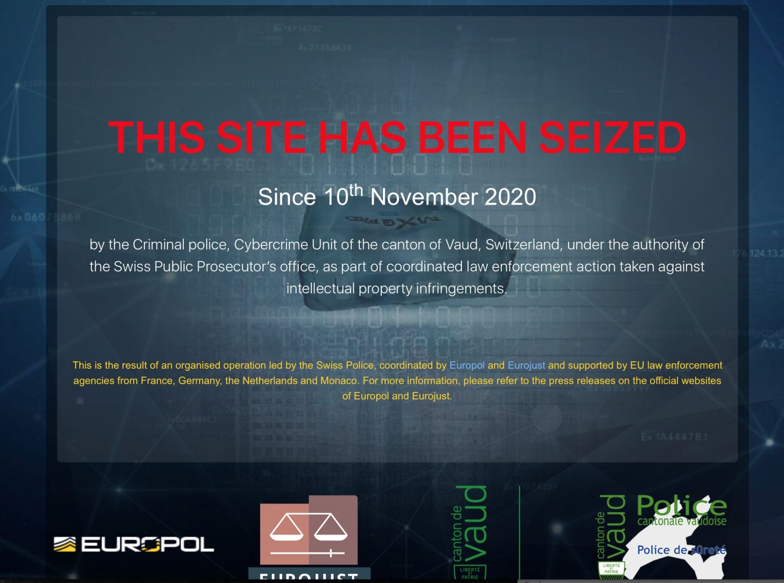 Switzerland Europol shuts down multinational piracy operation